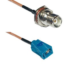 RG316 TNC FEMALE BULKHEAD to Fakra Z Female RF Cable Rapid-SHIP LOT