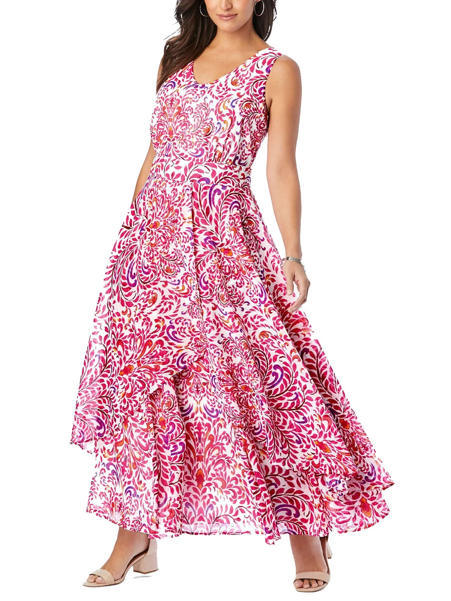 Jessica London Maxi Dress plus size 30 32 pink flyaway party occasion lined  | eBay