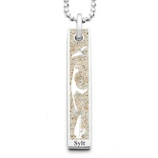 DUR Schmuck Unisex Anhänger SYLT Strandsand, Silber 925/- rhodiniert (P3200)