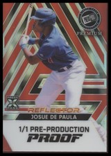 Leaf Press Pass Premium Metal Baseball Reflector 1/1 Proof Josue De Paula (RC)