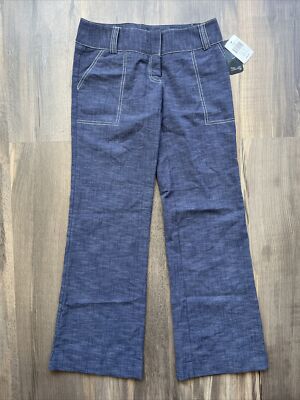 NWT Star City Women s Bootcut Pants Cuffed Junior Size 7 Blue 8  Rise