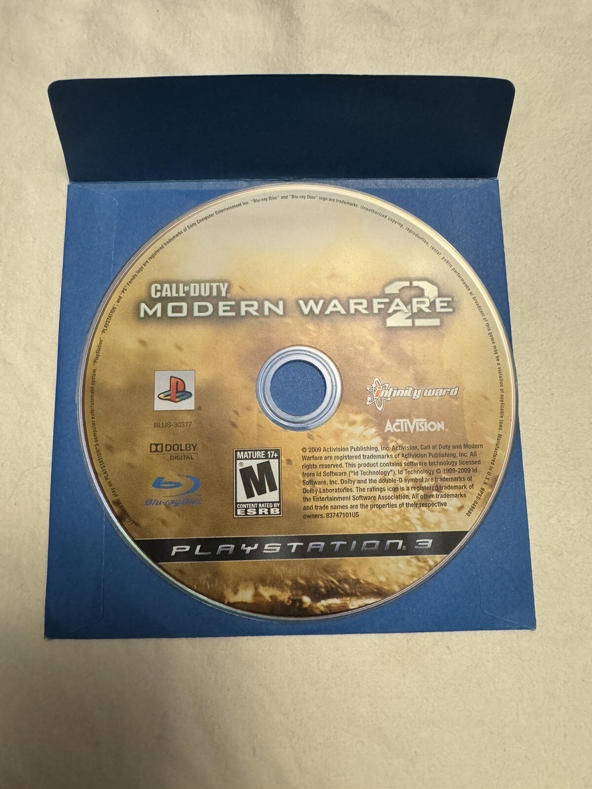 Call of Duty: Modern Warfare 2 (Sony PlayStation 3, PS3, 2009) Disc ...