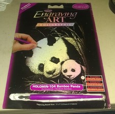 HOLOMIN-104 BAMBOO PANDA HOLIGRAPHIC ENGRAVING ART KIT - 5"X7"