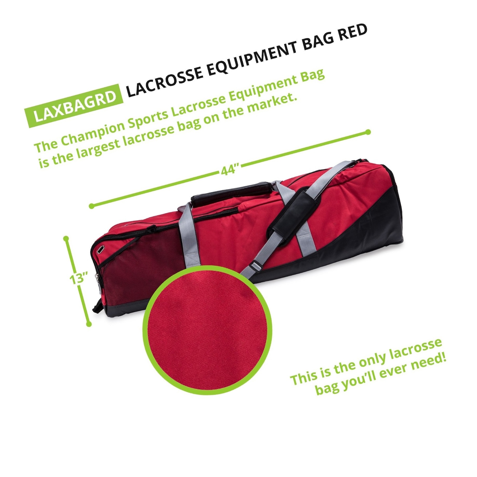 champion sports lacrosse equipment bag