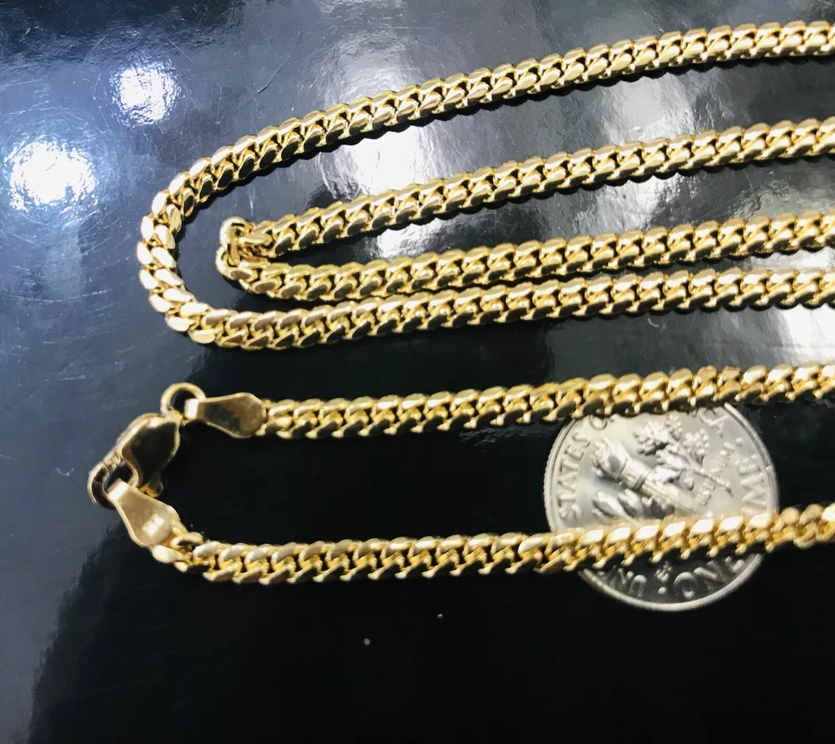 Men's 18K Yellow Gold Cuban Link Chain