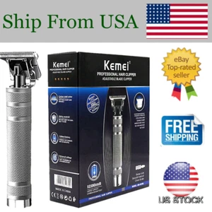 Kemei Silver Clippers cheveux sans fil Trimmer Tlipper coupe Barbe de barbe
