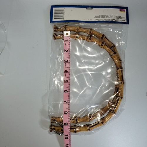 Darice Craft Faux Bamboo Purse Handles 2 Piece Vintage Handbag NOS New - Picture 3 of 11