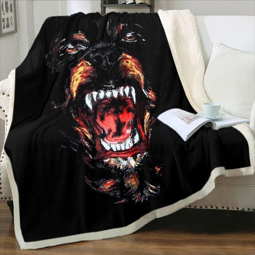 Rottweiler top throw blanket