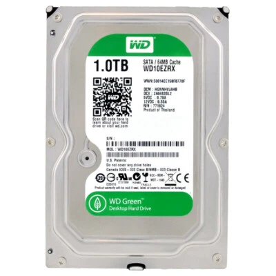 Western Digital WD10EZRX 1 TB 64 MB 5400 RPM Sata III 3,5" pulgadas