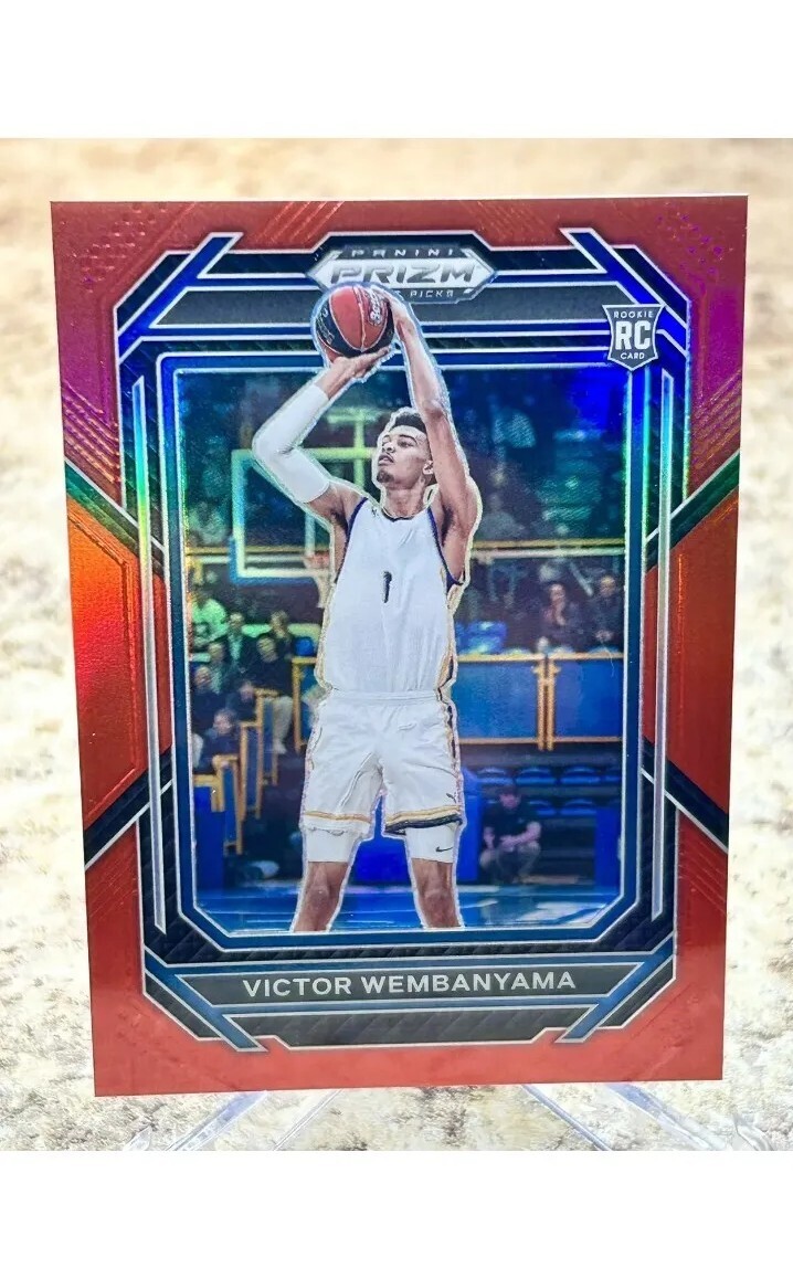241/299 Victor Wembanyama - 2023 Prizm Draft Picks Red Prizm RC #2 - Spurs numbe