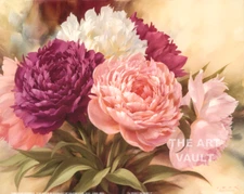 Pink Red Carnation Flowers A Sweet Memory I & II by Igor Levashov Set of 2