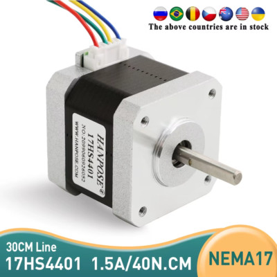 1 Stück Nema17 Schrittmotor 4-adrig 1,5A 40N.CM 17HS4401 42BYGH für 3D Drucker Moni