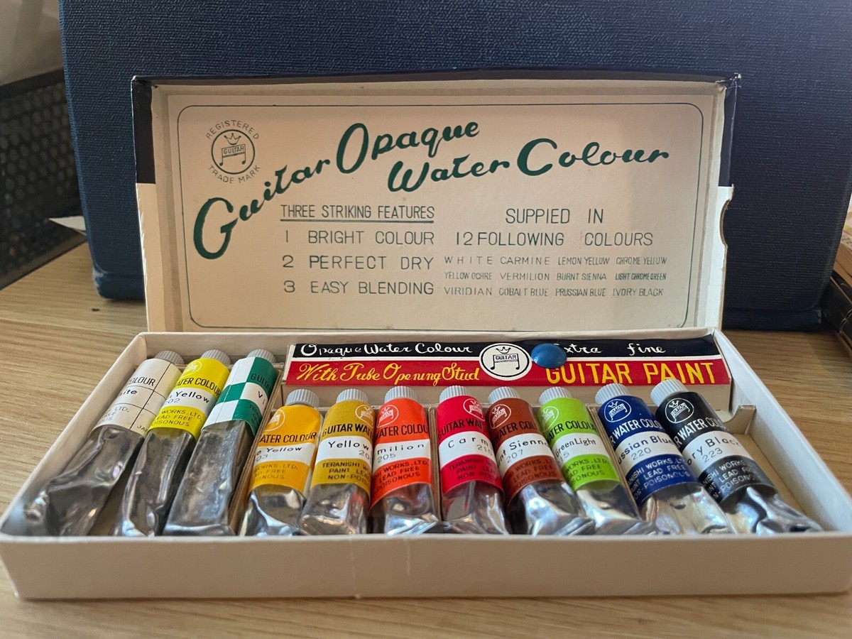 Vintage Water Color Guitar Paint Tubes Made in Japan | eBay