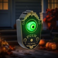 Homcom Halloween Dekoration TüRklingel Dekoration Mit Led-Lichter, Soundfunktion