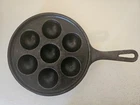 ~*Vintage Griswold 962 No. 32 Aebleskiver Pan 7-Cup Cast Iron Danish Pancakes*~