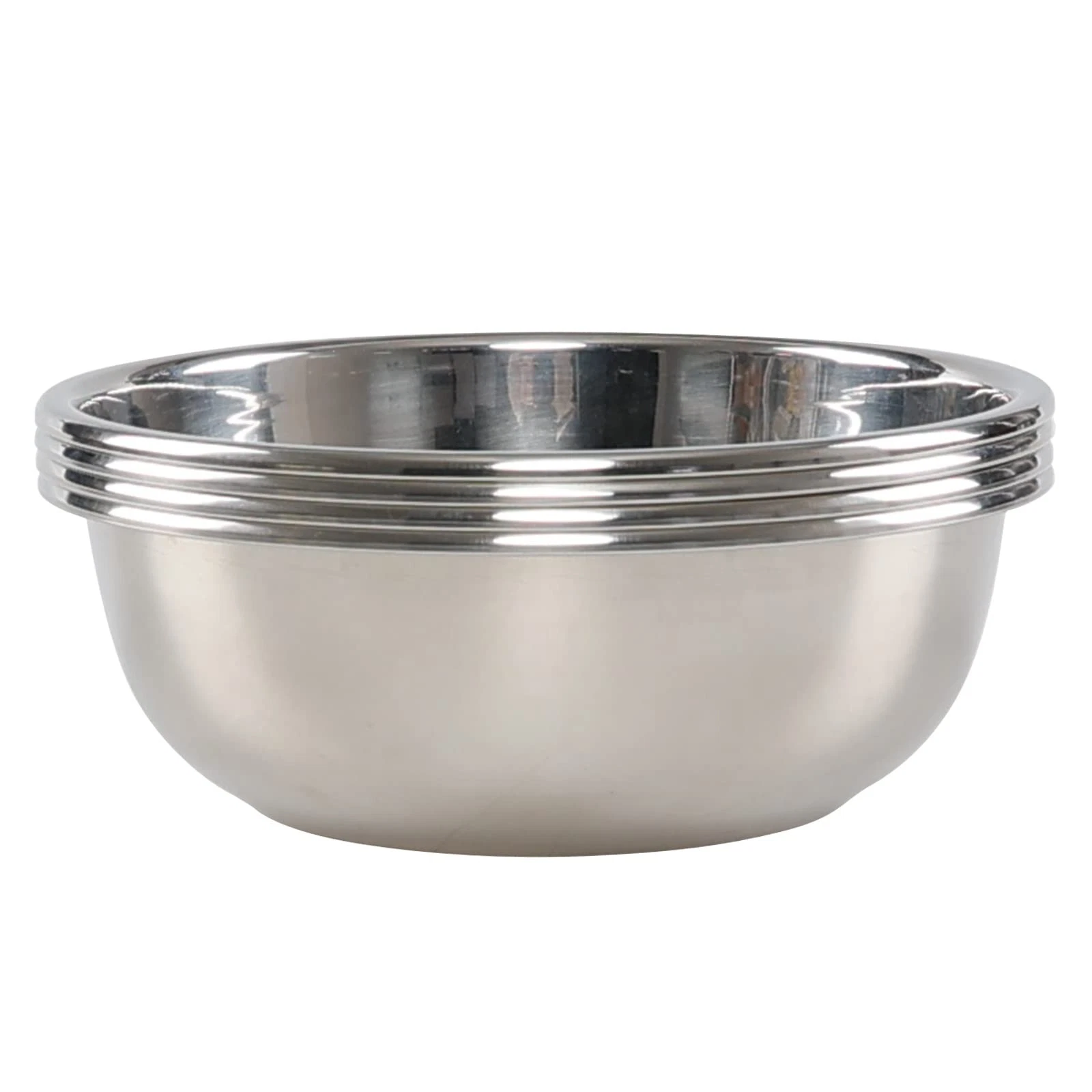 4 Packs Stainless Steel Mixing Bowls, Metal Kitchen Prep Bowls