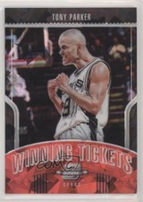 2018 Contenders Optic Winning Tickets Red Cracked Ice Prizm Tony Parker HOF 08kw