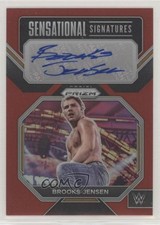 2023 Panini Prizm WWE Sensational Signatures Red 39/99 Brooks Jensen Auto 0s3