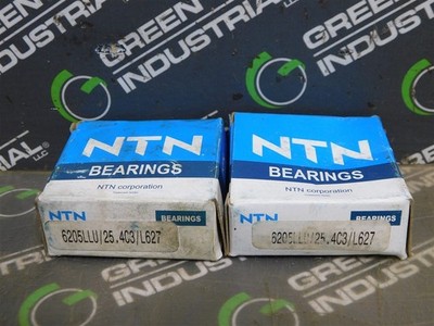 NEW Lot of 2 NTN 6205LLU/25.4C3/L627 Radial Bearings 1 in Bore 2 in OD 0.59 in W