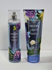Bath Body Works MOONLIGHT PATH Fine Fragrance Mist 8 oz Body Cream 8 oz NEW