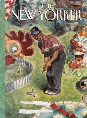 2000 New Yorker  August 21 & 28 Sports Issue - Tiger at the mini-Golf