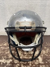 Schutt Recruit Hybrid Football Helmet Silver Gray Youth Small With Chinstrap