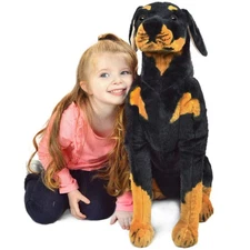 Robbie The Rottweiler | 27 Inch Stuffed Animal Plush | By TigerHart Toys