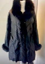 Echter Fuchspelz-Wendemantel Schwarz Gr.D40/42/44 Wie Neu