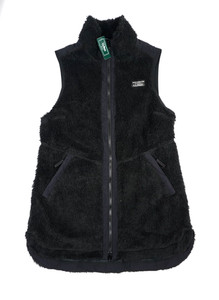 Gilet Sherpa à capuche en jean pour femme - Doublé en polaire