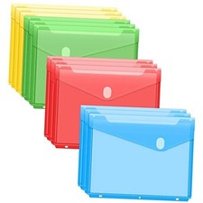 Pack Binder Folders Organizer with Staggered Closures, Super Heavyweight 12