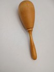 Vintage Egg Shape Wood Sock Darner Solid Oak Wood Brown 5.5" Sewing Accessory