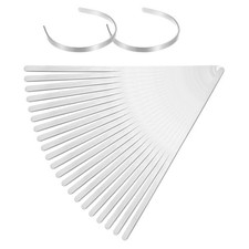 25Pcs Bracelet Blanks, 1/4 x 6" Aluminum Cuff Bangle Blanks Silver, 1.6mm T 