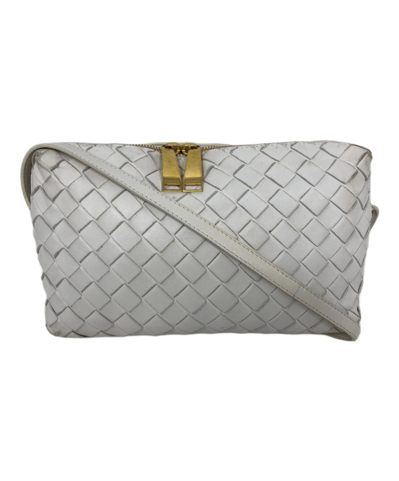 Bottega Veneta — BOTTEGA VENETA Intrecciato White Shoulder Bag #TFB5508