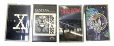 4 ASSORTED VINTAGE CASSETTE TAPES THE X FILES, SANTANA, SKID ROW, SNAP!