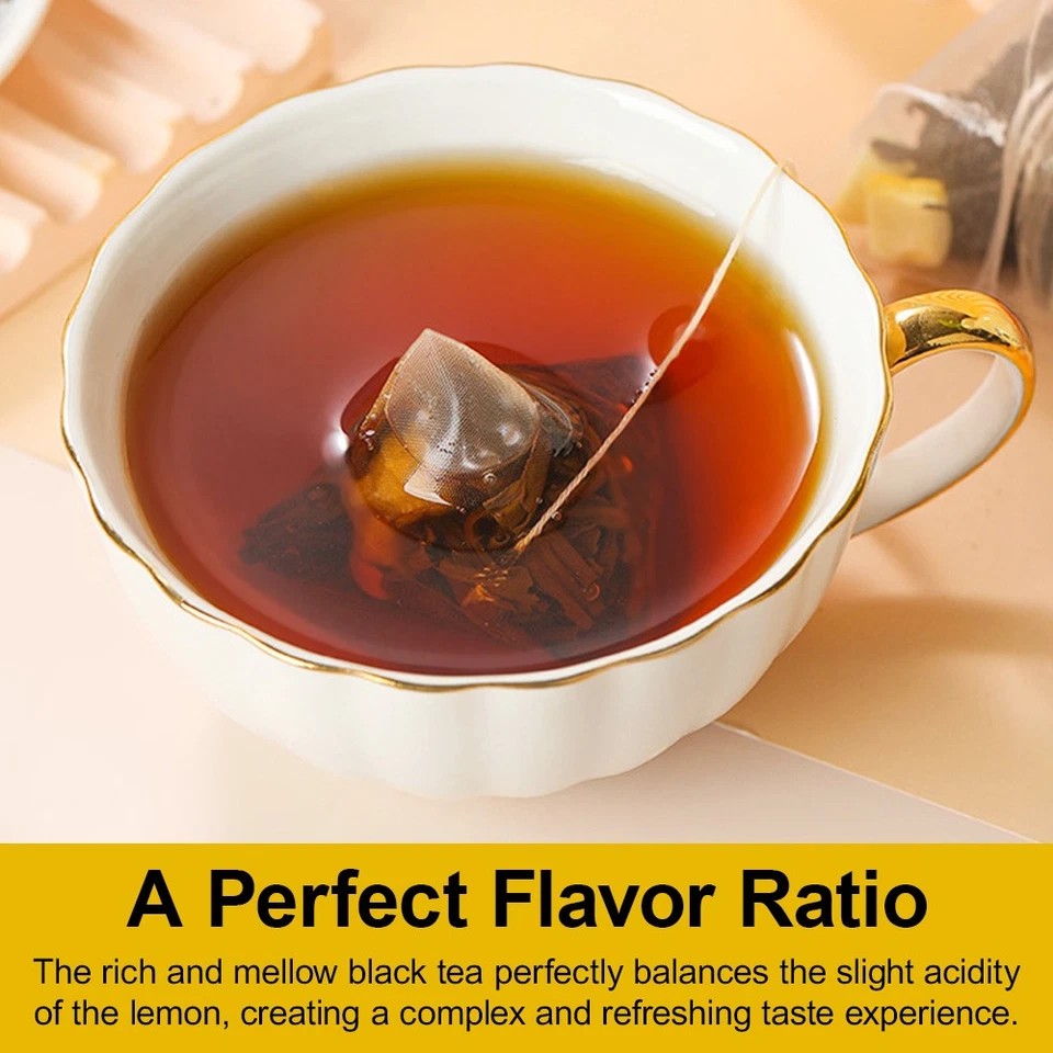 Zitronen Schwarztee Tee Tea  Erfrischend Reinigend FüLlt Vitamin C Speicher Auf - Bild 3 von 4