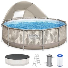 Bestway Steel Pro MAX 13'x42" Above Ground Pool Set w/Canopy & Ladder(For Parts)