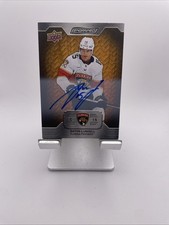 2023-24 Upper Deck Engrained Oak Auto Anton Lundell #16 Florida Panthers
