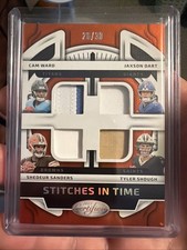 2025  Certified - Stitches in Time Cam Ward, Shedeur Sanders, Jaxson Dart /30