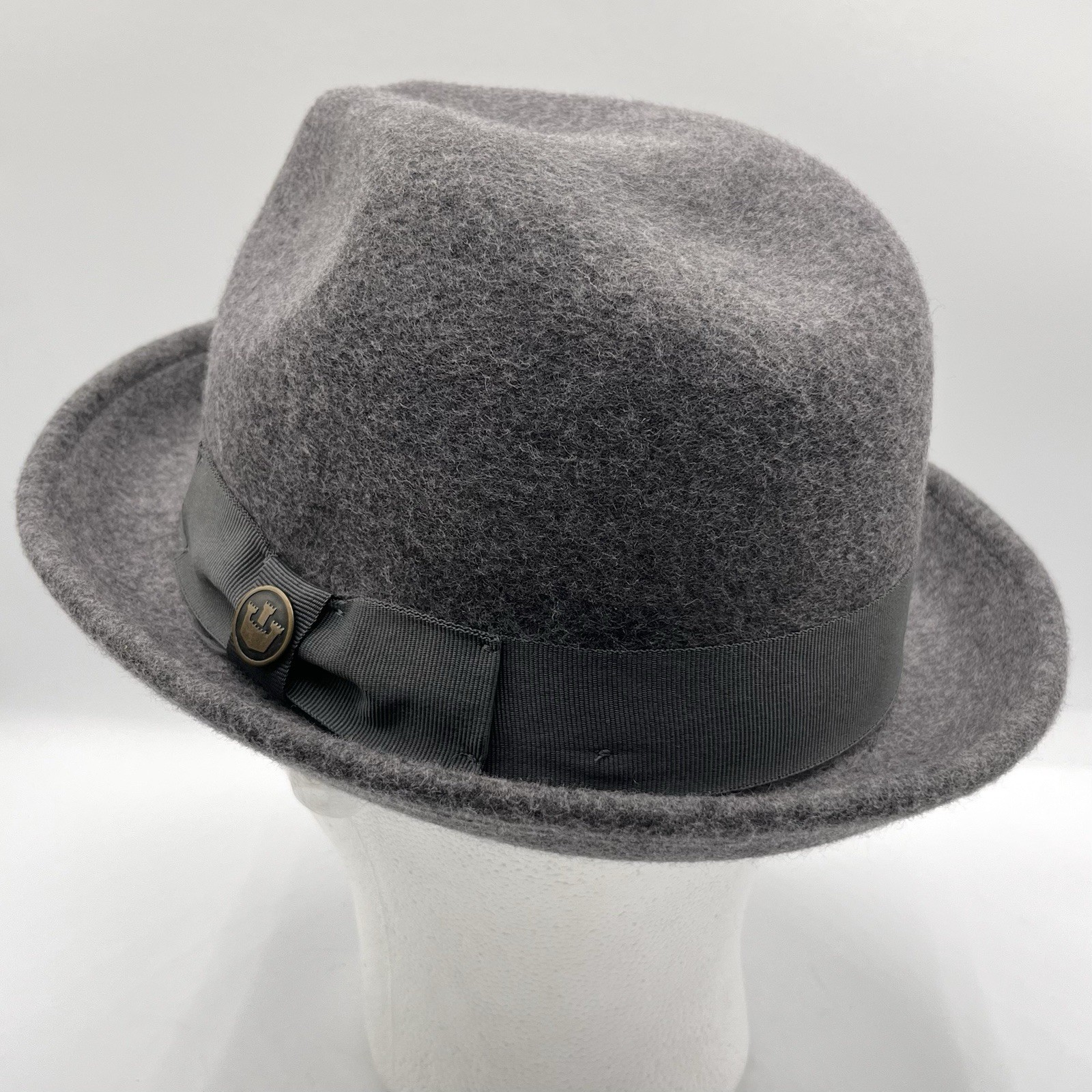 Goorin Bros Fedora CharleStowne Wool Medium Flip-Up Brim 4” Center Dent Charcoal image 6