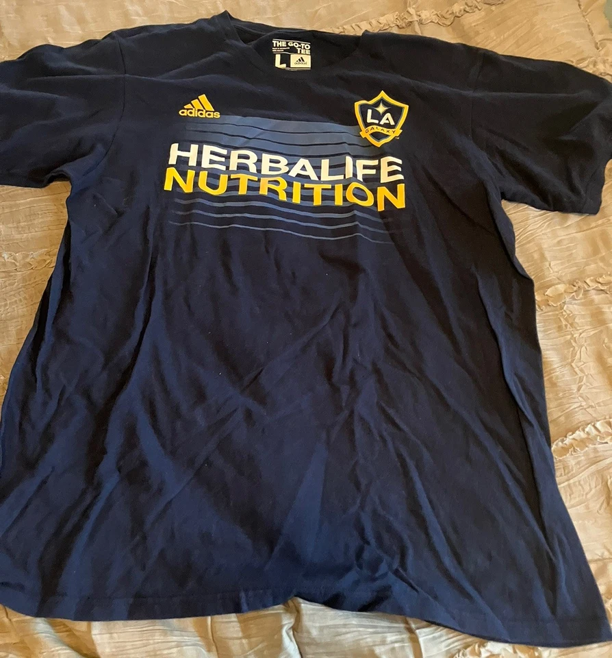 STEVEN GERRARD Los LA Angeles GALAXY Fútbol ADIDAS Azul GRANDE Camisa MLS Foto 2 de 3