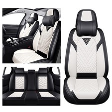 Jeep Wrangler Jk Jl 4dr Full Set Seat Covers 2007-2026 Nappa Leather Black White Jeep Wrangler Jk Jl 4dr Full Set Seat Covers 2007-2026 Nappa Leather Black White