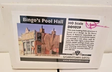 Downtown Deco Bingo's Pool Hall HO scale DD-1029 New factory sealed