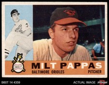 1960 Topps #12 Milt Pappas Orioles 4 - VG/EX
