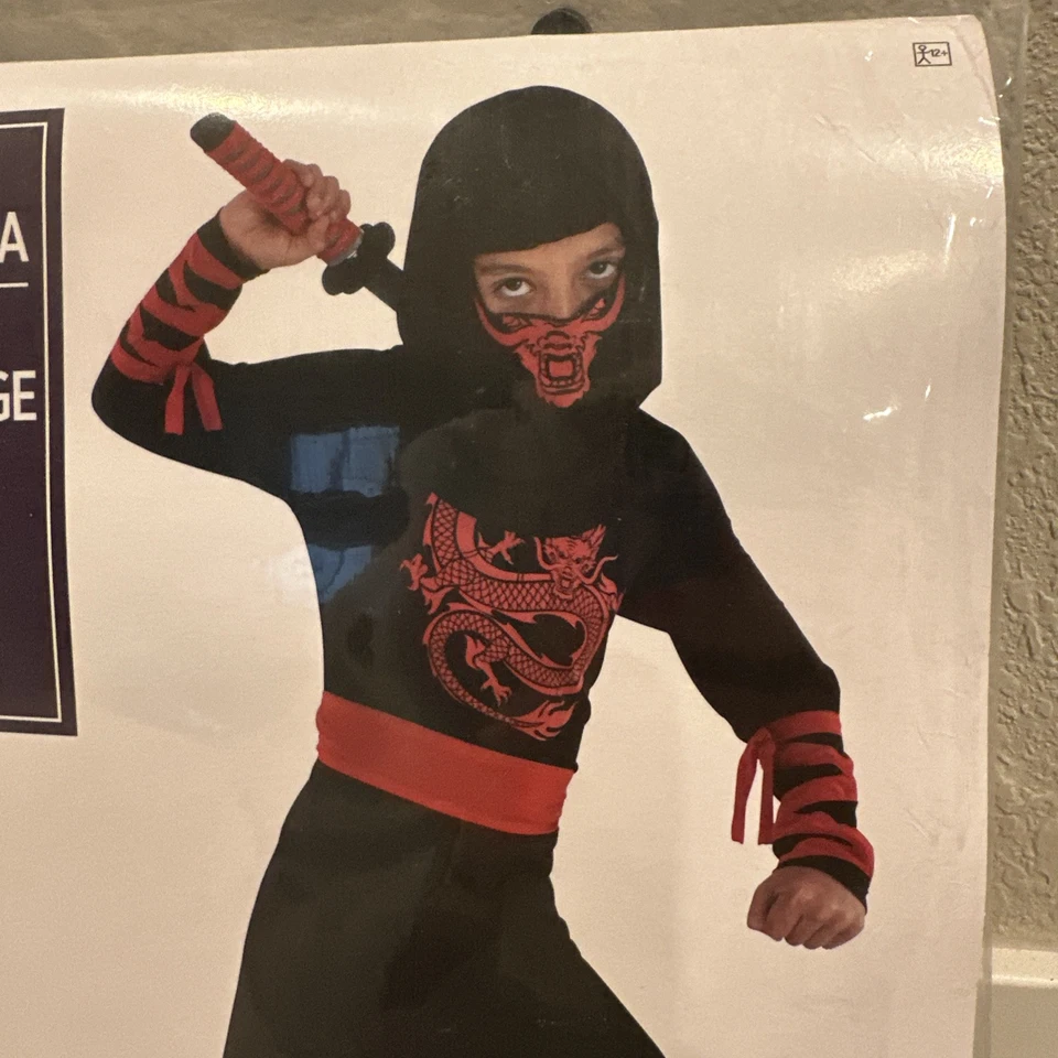 Новый кровавый дракон ниндзя костюм себя карнавальный костюм вверх Хэллоуин ребенка L костюм - Изображение 2 из 4