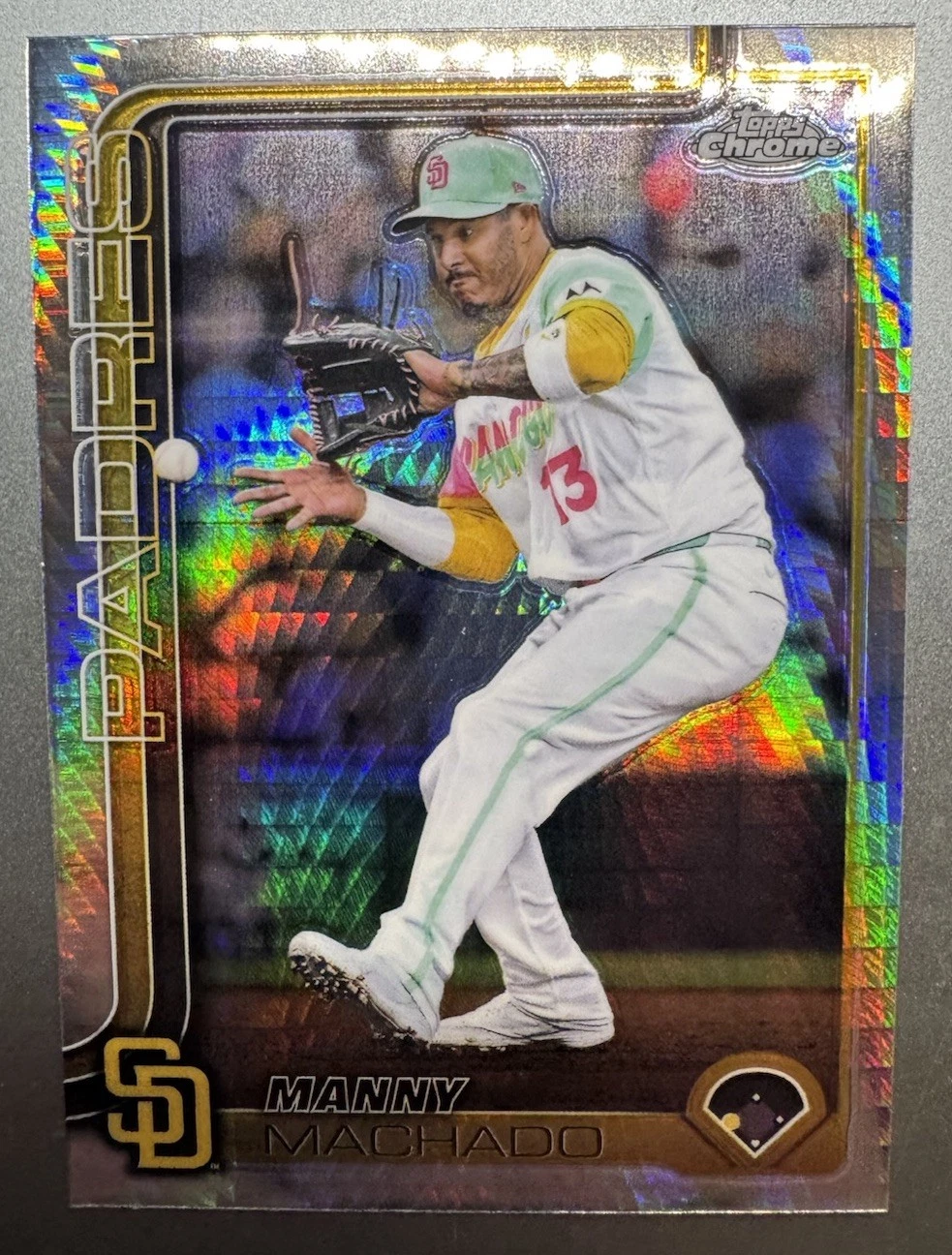 2025 Topps Chrome - Manny Machado Prism Refractor #53 Padres