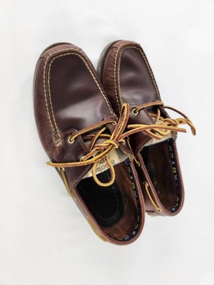 Timberland Classic 2 Eye Boat Shoes Men 9.5 Wide Brown Leather