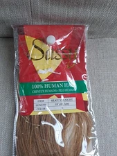 Sassy Collection Silky Straight 18 Inch Human Hair Extensions #6 Chestnut Brown