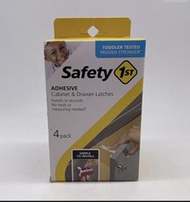 Safety 1st Adhesive Cabinet Latch for Childproofing - 4pk - OPEN BOX
