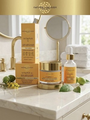 Natural Infusion Australia Vitamin C Face Serum, Face & Neck Cream, OR Both