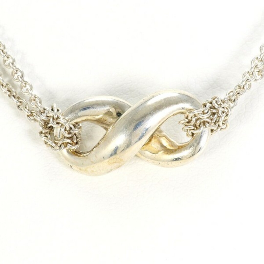 Tiffany Infinity Silver Necklace 40Cm 7.9G Jewelry Box Included